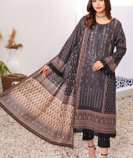 Mi Creation Meena Kari Lawn`24 Grey