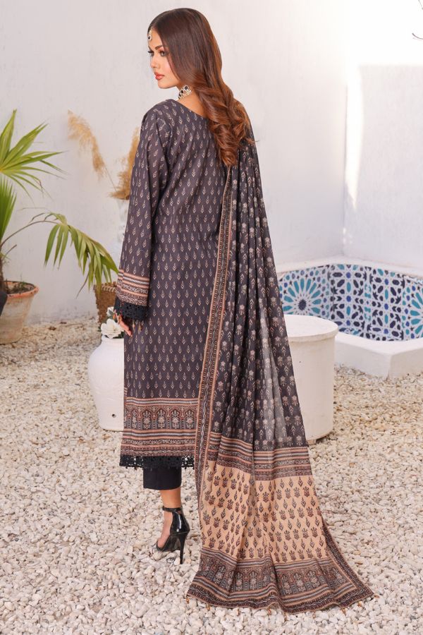 Mi Creation Meena Kari Lawn`24 Grey