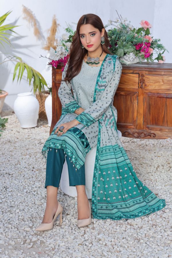 Mi Creation Meena Kari Lawn`24 Pista