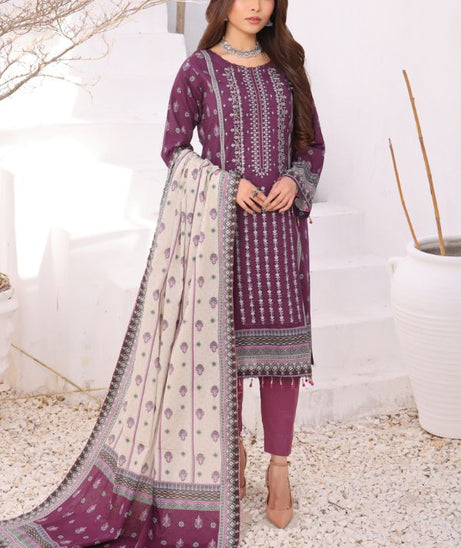 Mi Creation Meena Kari Lawn`24 Purple
