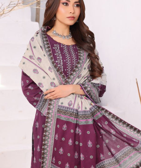 Mi Creation Meena Kari Lawn`24 Purple