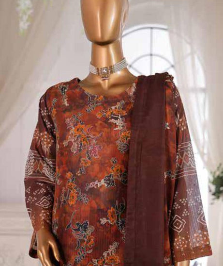 Mi Creation Taana Doriya Lawn`25 (D Brown)