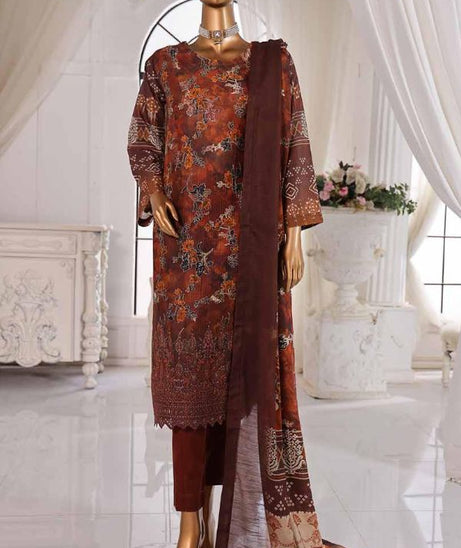 Mi Creation Taana Doriya Lawn`25 (D Brown)