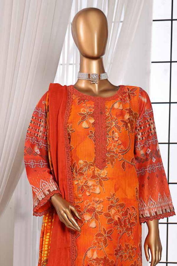 Mi Creation Taana Doriya Lawn`25 (Orange)