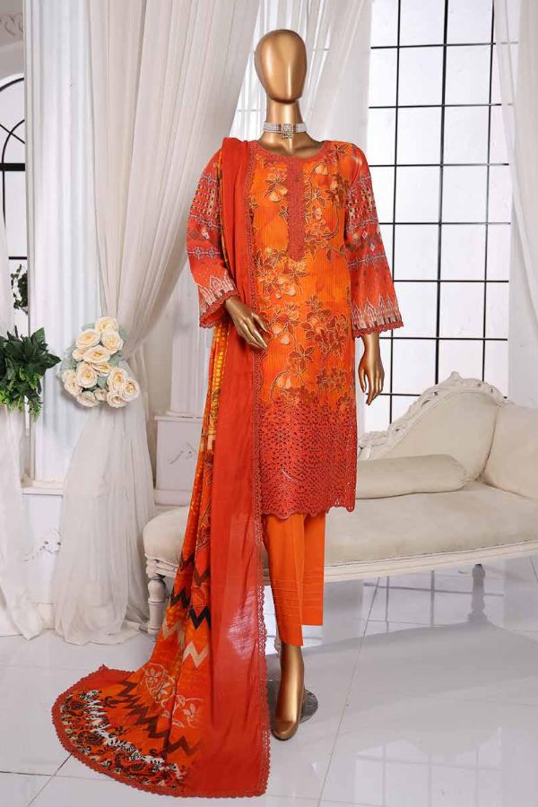 Mi Creation Taana Doriya Lawn`25 (Orange)