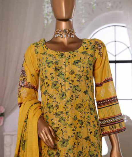 Mi Creation Taana Doriya Lawn`25 (Yellow)