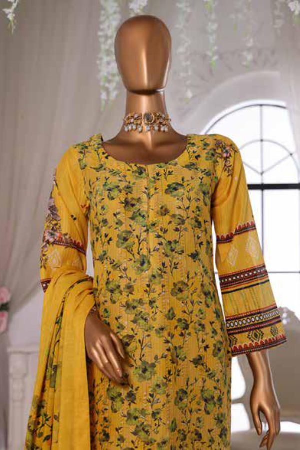Mi Creation Taana Doriya Lawn`25 (Yellow)