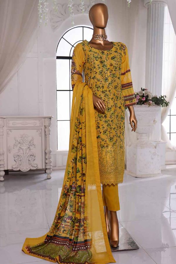 Mi Creation Taana Doriya Lawn`25 (Yellow)