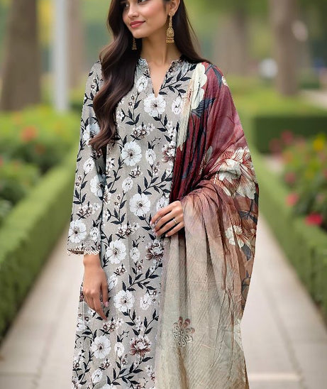 Mi Creation W/Print Viscose`25 D#1 (L Brown)