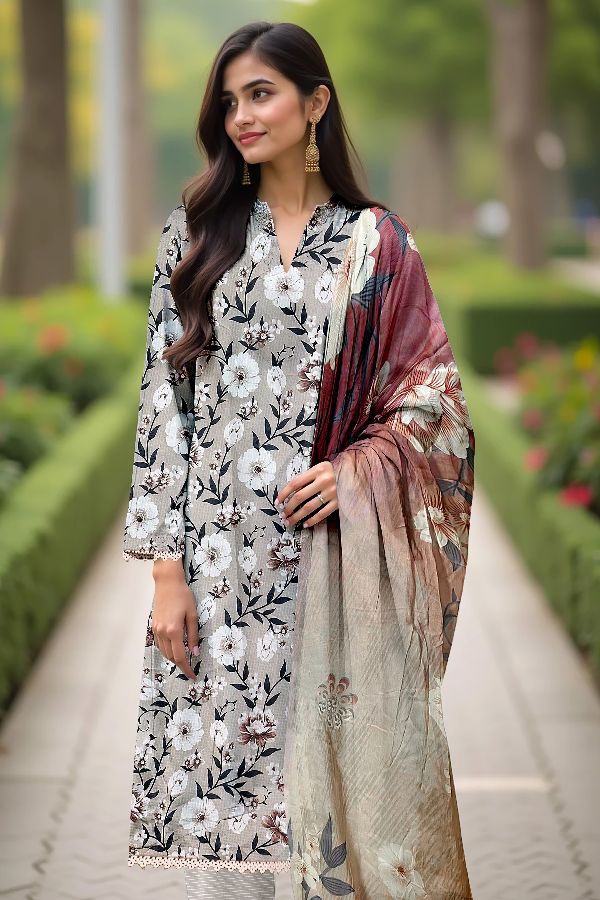 Mi Creation W/Print Viscose`25 D#1 (L Brown)