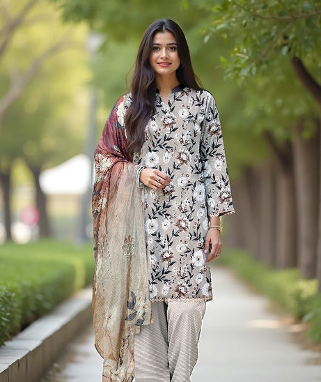 Mi Creation W/Print Viscose`25 D#1 (L Brown)