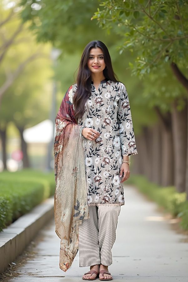 Mi Creation W/Print Viscose`25 D#1 (L Brown)