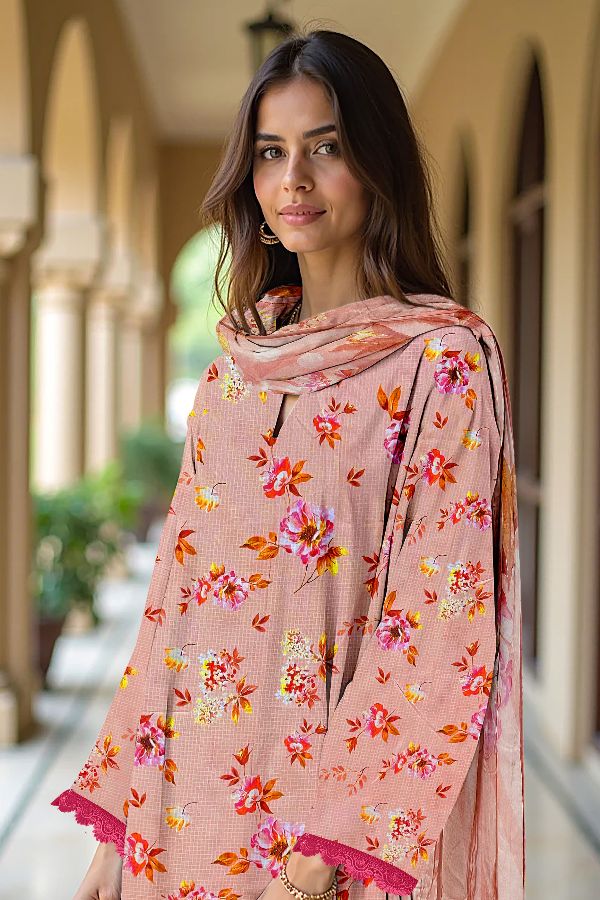 Mi Creation W/Print Viscose`25 D#1 (Peach)