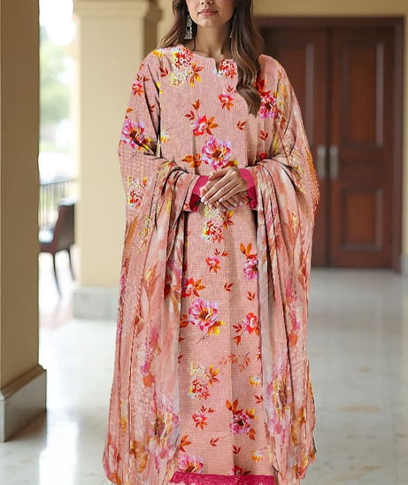 Mi Creation W/Print Viscose`25 D#1 (Peach)