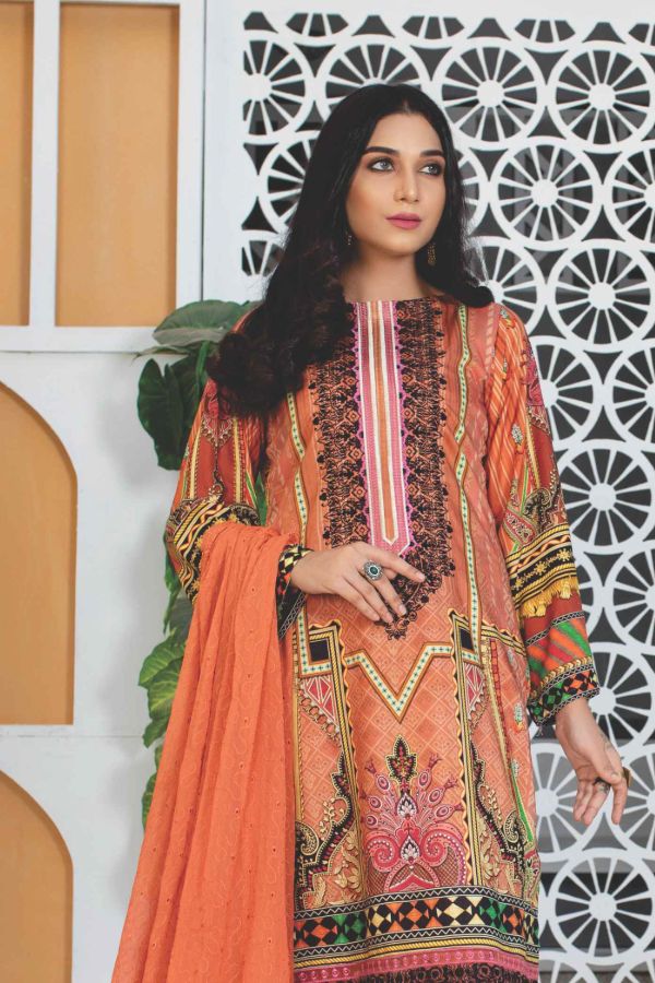 Miraal Emb Chikankari Linen`21 D#900