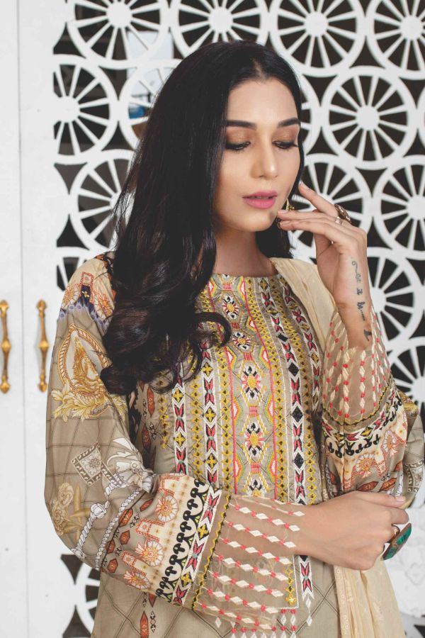 Miraal Emb Chikankari Linen`21 D#902