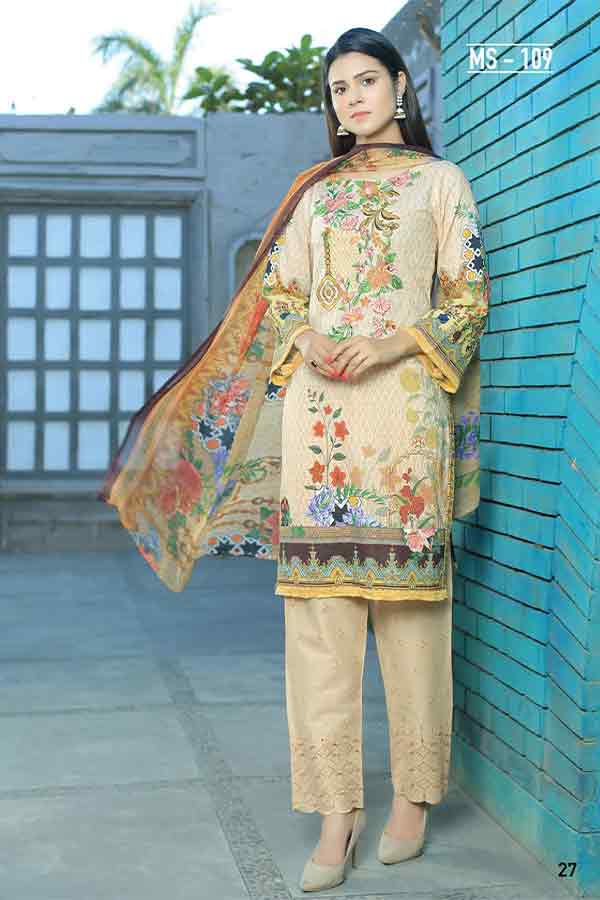 Mishi's D/Civic Lawn C/Dupatta'20 MS#109