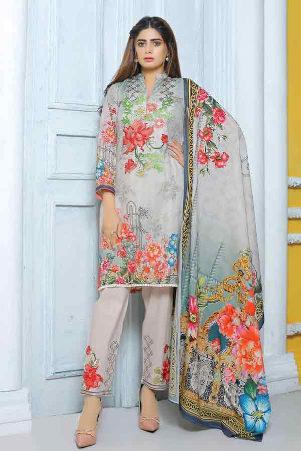 Mishi's D/Civic Lawn Dupatta'20 MS#112