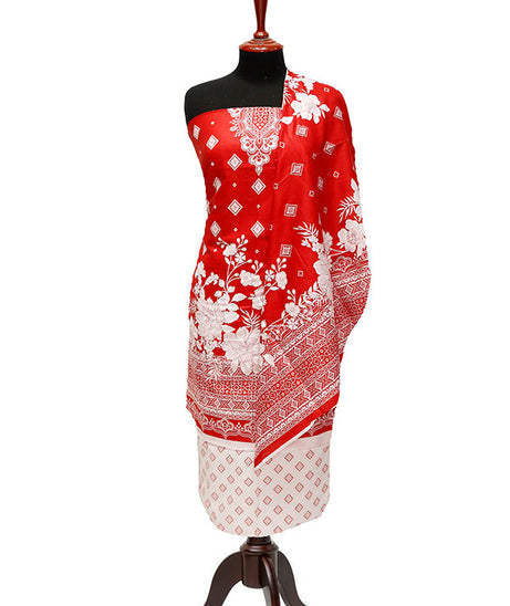 Misri Gold Print Lawn`23 D#1141 Red