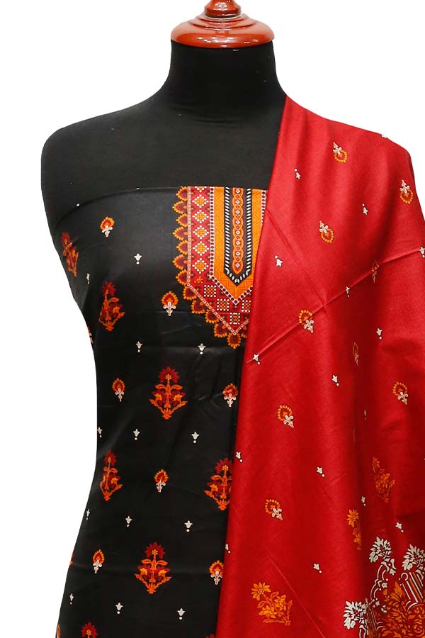 Misri Gold Print Lawn`23 D#1152 Black