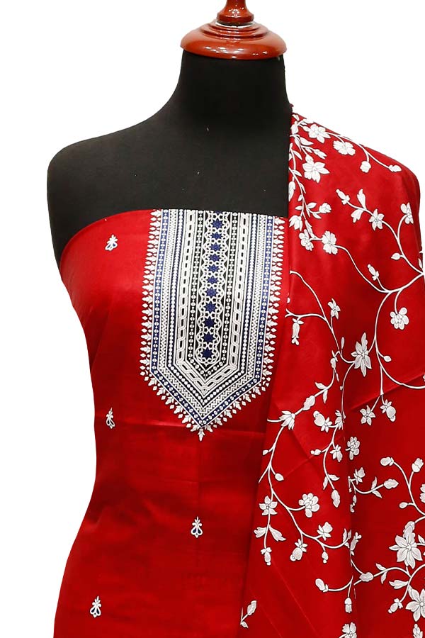 Misri Gold Print Lawn`23 D#1153 Maroon