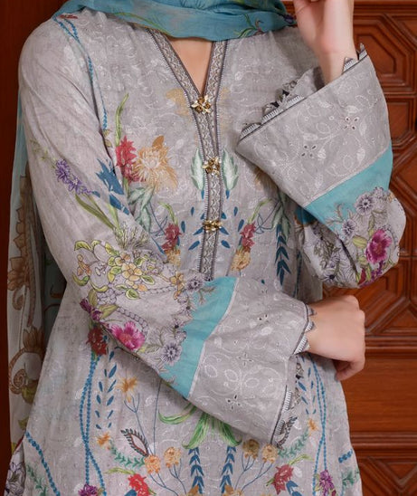 Monalisa D/Chikankari Lawn`22 D#04