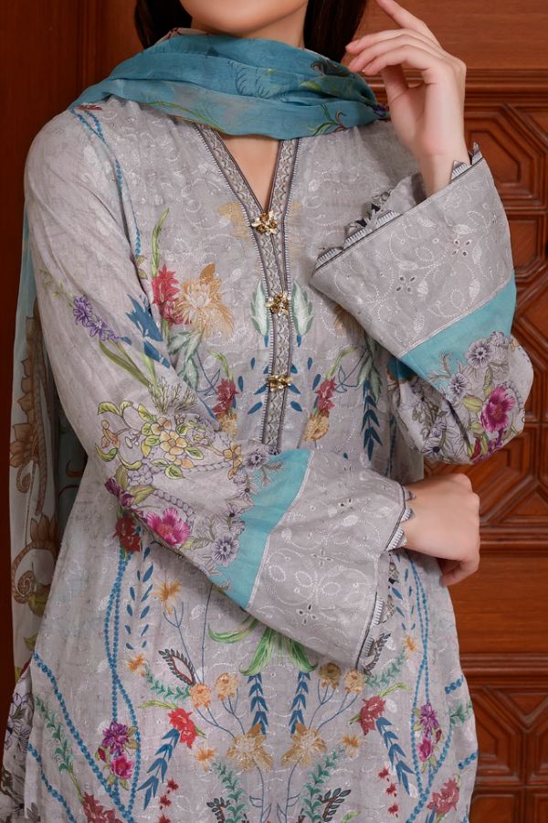 Monalisa D/Chikankari Lawn`22 D#04