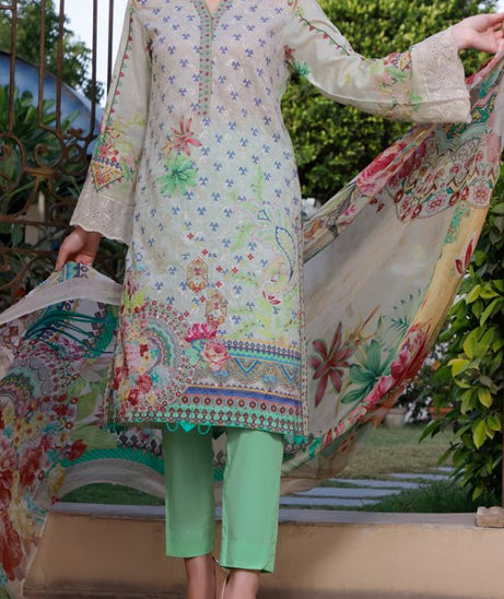 Monalisa D/Chikankari Lawn`22 D#06