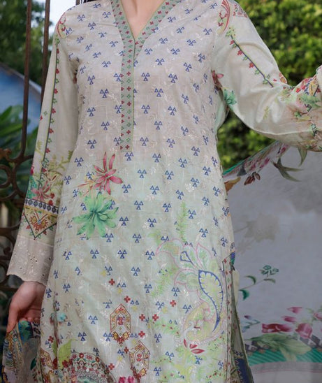 Monalisa D/Chikankari Lawn`22 D#06