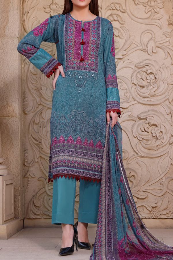 Monalisa D/Chikankari Lawn`22 D#09