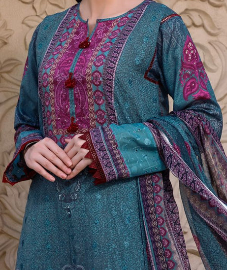 Monalisa D/Chikankari Lawn`22 D#09