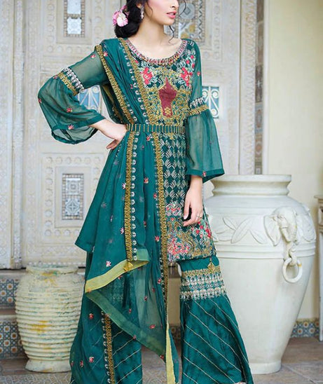 Motifs Pre/Emb Bemberg Collection'19 MWU#2256 (Green Blossom)