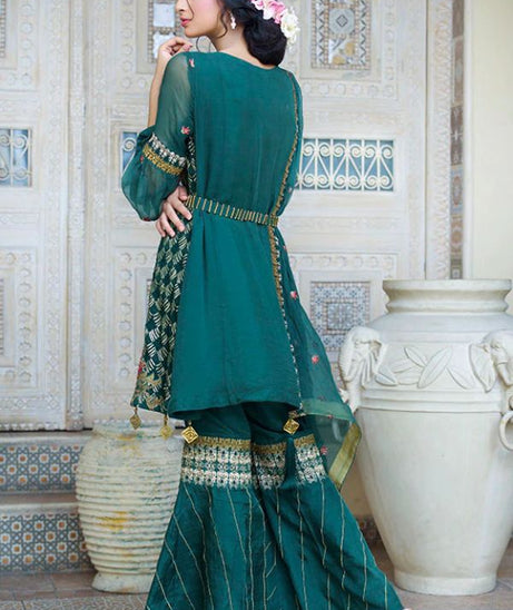 Motifs Pre/Emb Bemberg Collection'19 MWU#2256 (Green Blossom)