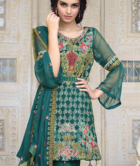 Motifs Pre/Emb Bemberg Collection'19 MWU#2256 (Green Blossom)