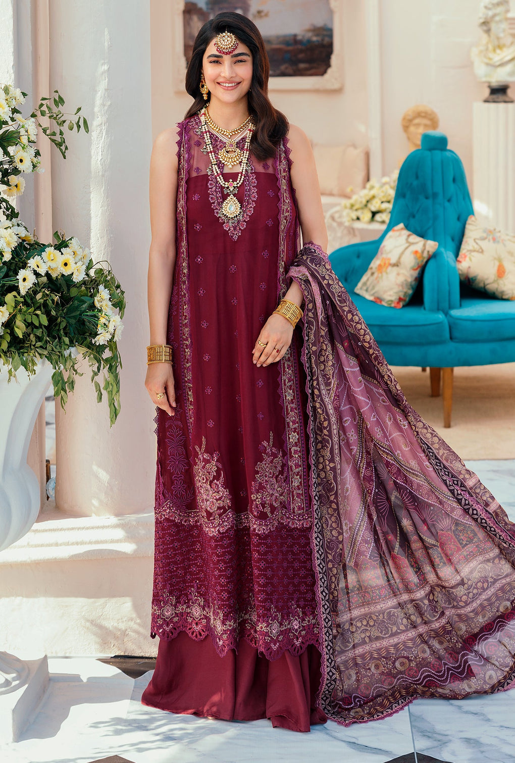 Noor By Sadia Asad Chiffon Laserkari`22 D#6
