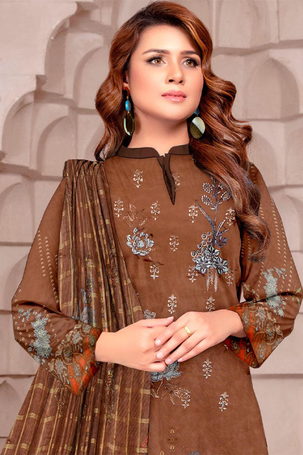 Naimal Nari D/Emb Lawn`23 (Brown)