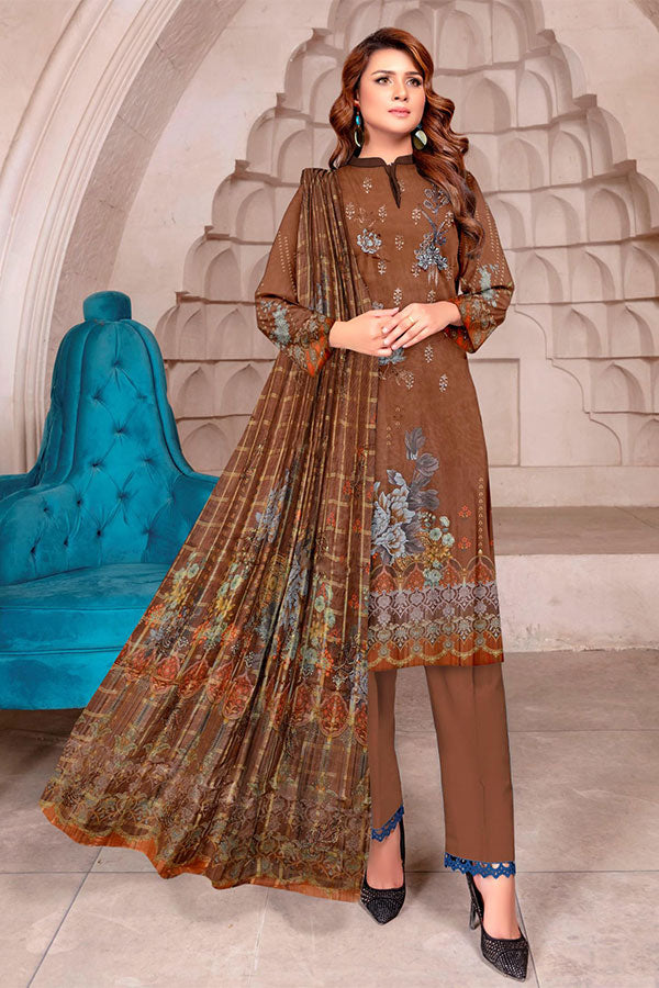 Naimal Nari D/Emb Lawn`23 (Brown)