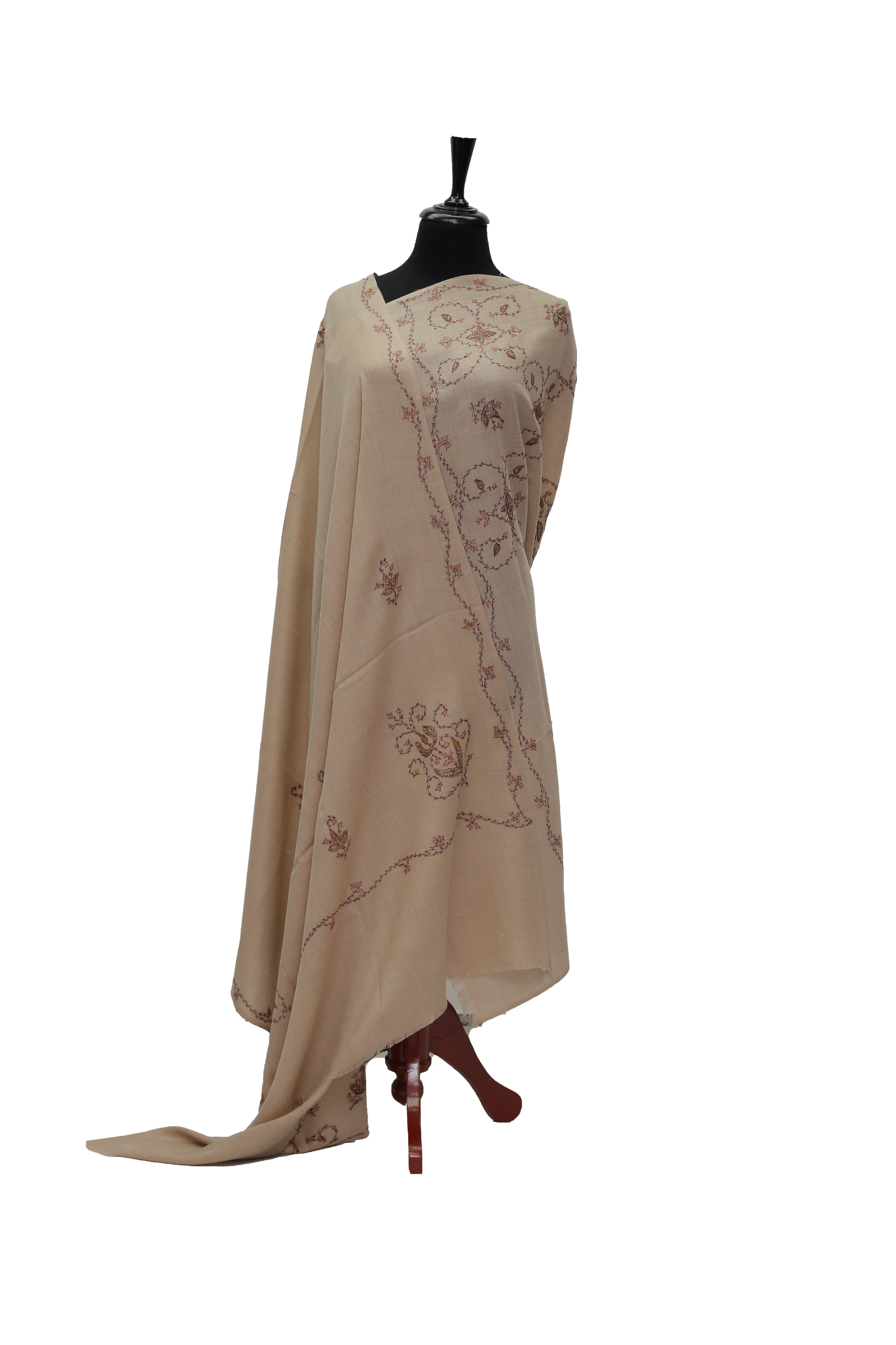 Needle Work Wool Shawl D#13-1-4