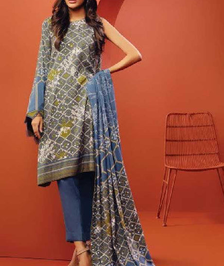 Al karam Winter 3Pcs'20 FW#12.1 Blue