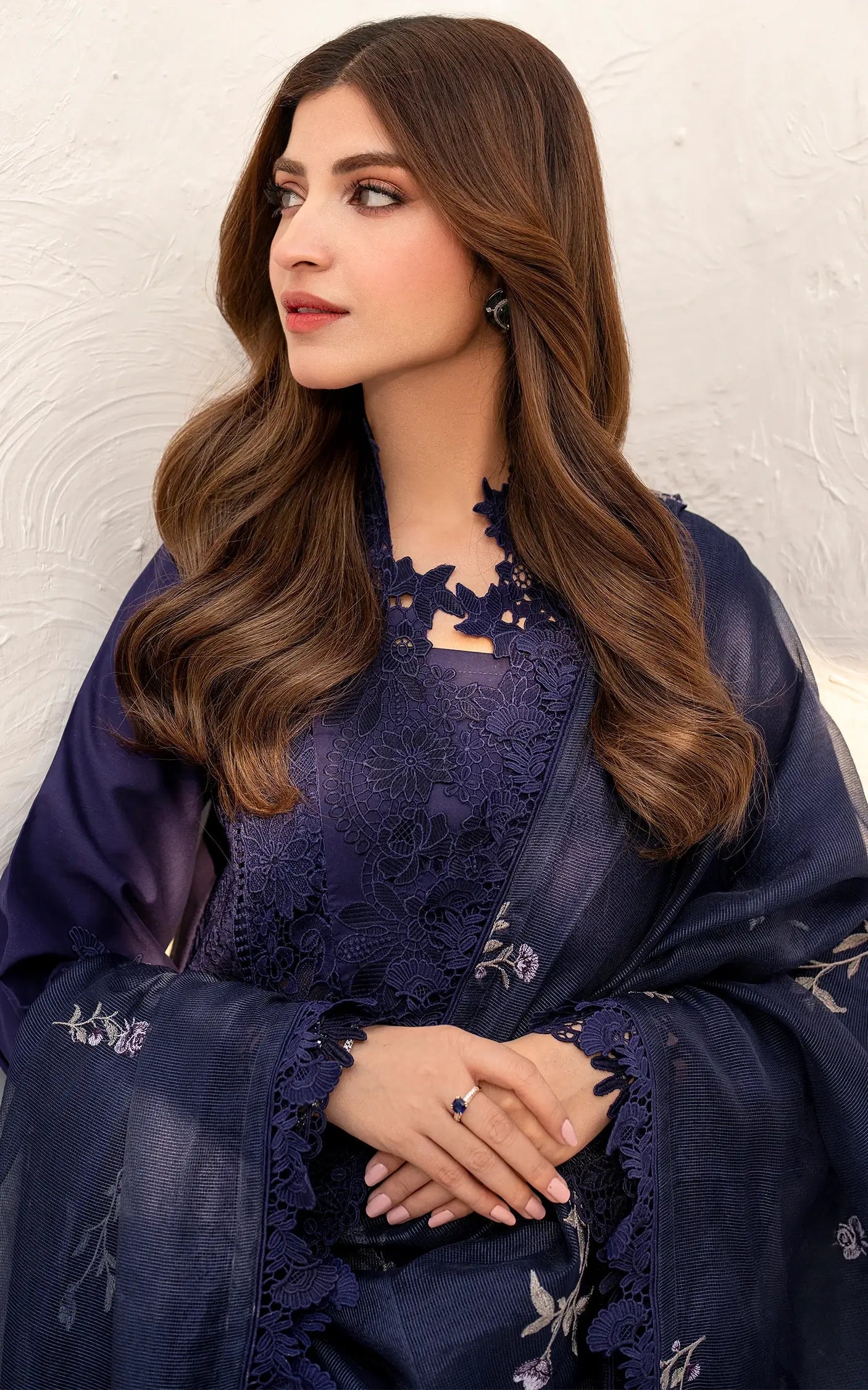 Asifa & Nabeel Azalia Luxury Lawn'25 Nile (AZL25-08)