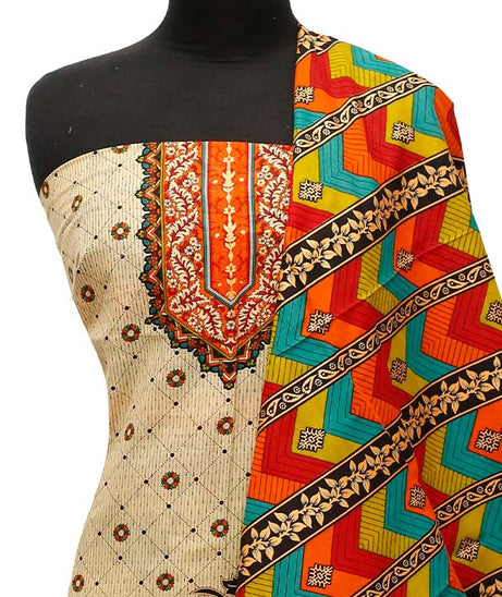 Nishat Civic Voile Lawn`23 D#8167 Orange
