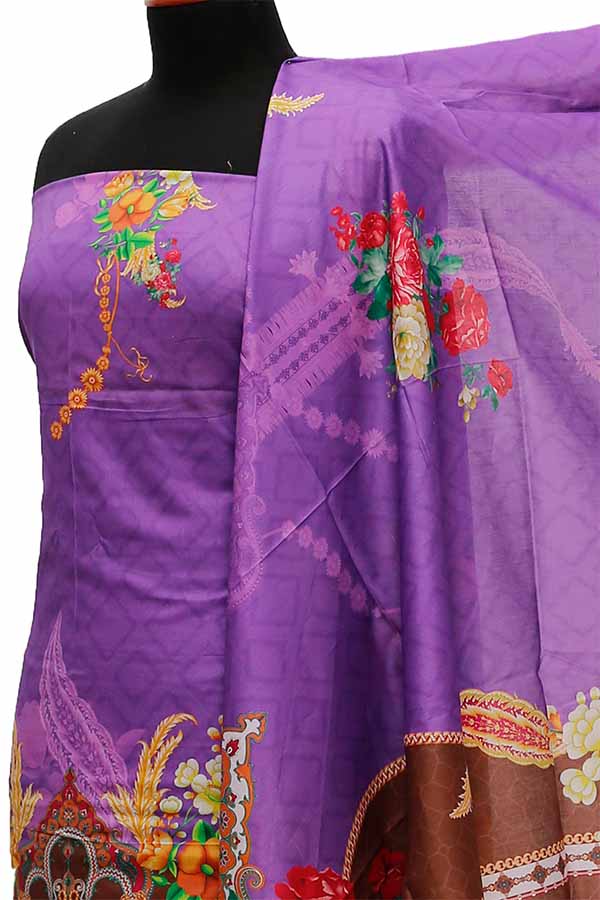 Noor Afroz D/Excl Lawn`21 D#17089 (Purple)