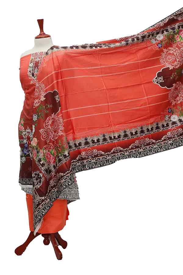 Noor Afroz D/Excl Linen'21 D#214 (Peach)