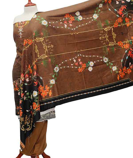 Noor Afroz D/Excl Linen'21 D#215 (CH Brown)