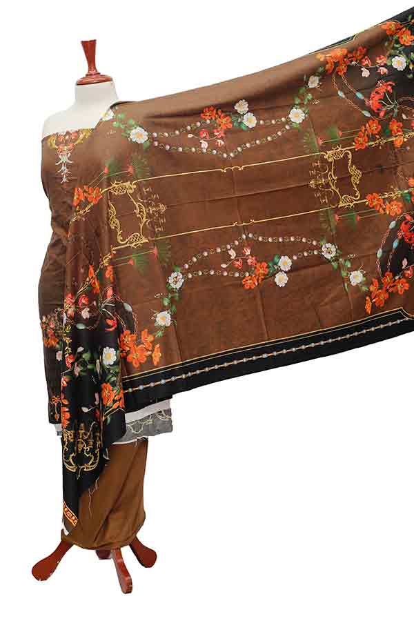 Noor Afroz D/Excl Linen'21 D#215 (CH Brown)