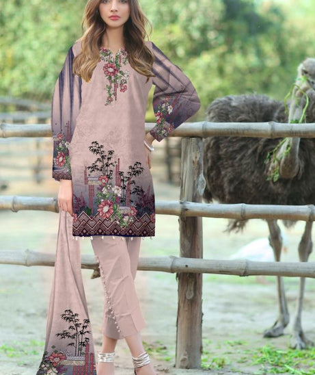 Noor Afroz D/Excl Linen'21 D#221 (L-Peach)