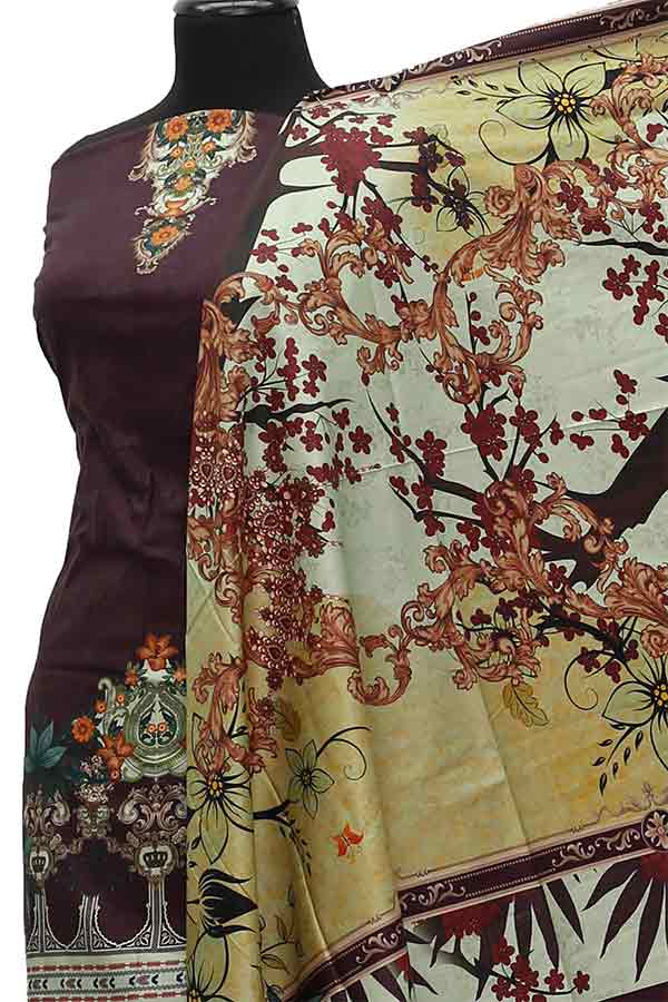Noor Afroz D/Excl Linen'21 D#222 (Chocolate)