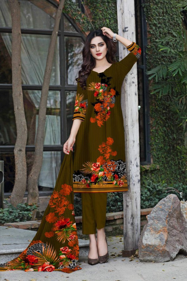 Noor Afroz Digital Dhanak'21 D#256 (Ch-Brown)