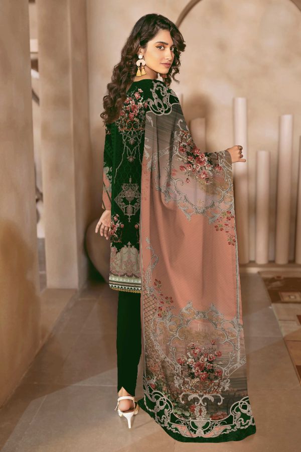 Noor Afroz Digital Lawn`22 D#202 D Green