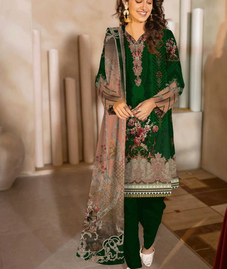 Noor Afroz Digital Lawn`22 D#202 D Green